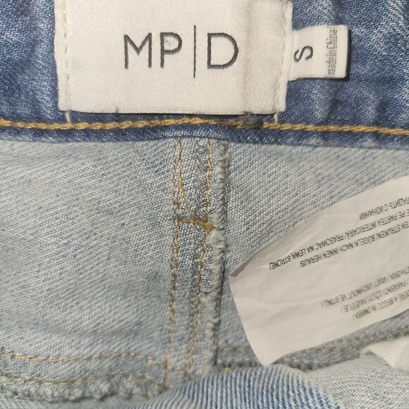 Mink Pink Denim Blue Jean Distressed Skirt S - Picture 6 of 11